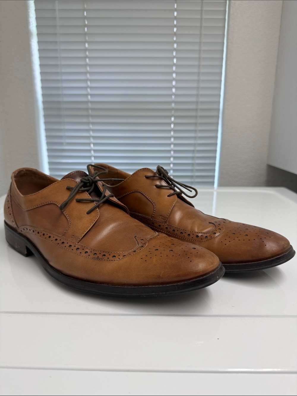 Aldo Brown Leather Brogue Oxfords